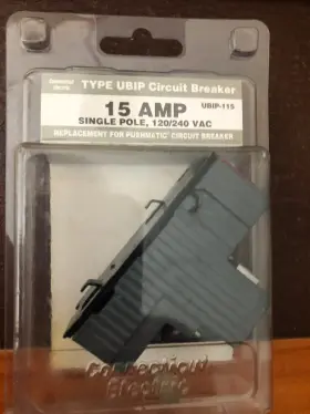 Ubip-115 Pushmatic 094925004052 Ubi Type P Circuit Breaker Single Pole 15 Amp