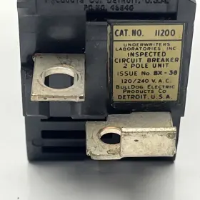 W2100 Pushmatic P2100 100 Amp Bulldog 11200 Main Breaker Double Pole 100a #2