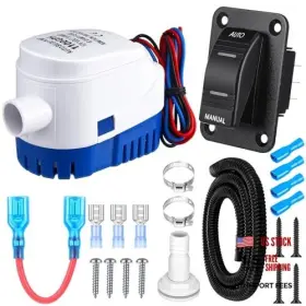 Saysurey Fas-saysurey-1080 Boat Bilge Pump Automatic 12v 24v 3 Way Switch Panel 1100gph 20a