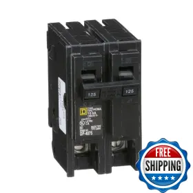 Schneider Electric B0002ysr1s Square D By Homeline 125 Amp Mini Circuit Breaker 2 Pole 12