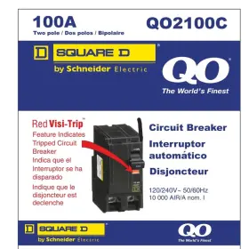 Schneider Electric B07qx7cmjr Square D Qo 100-amp 2-pole Standard Trip Circuit Breaker