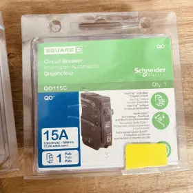 Qo115c Schneider Electric Usa Inc 2x Square D 15a 120/240v Ac 1-pole Plug-in Miniature Circuit Breaker #2