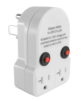 Zh6zhzhct01028029skt02 Sekifitment 30 Amp To 20 110v Dryer Distribution Adapter 14-30p 2x 5-20r/ 5-15r