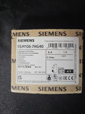 5sj4106-7hg40 Siemens 001869315003 New Miniature Circuit Breaker 6a 1p C-char 240v #2