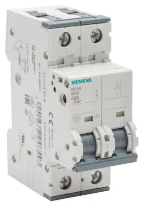 Siemens 5sy62207 Supplementary Protector Ul 1077 Rated 2 Pole Breaker 20 Ampere