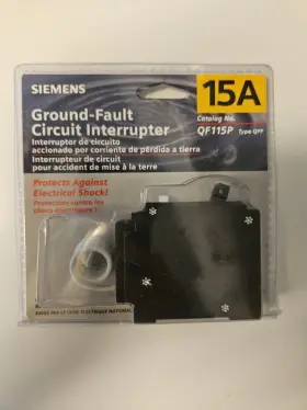 Qf115p Siemens 783643314542 15 A Single-pole Ground Fault Circuit Interrupter Breaker