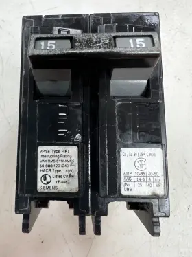 B215hh Siemens Type Hbl 15 Amp Circuit Breaker 120/240 Vac 2 Pole