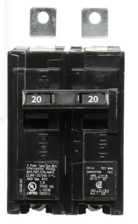 B220hh Siemens 2 Pole 20 A 120-240 V Circuit Breaker