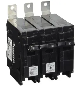 B380 Siemens 80 Amp 3 Pole 240 Volt Bolt-on Circuit Breaker