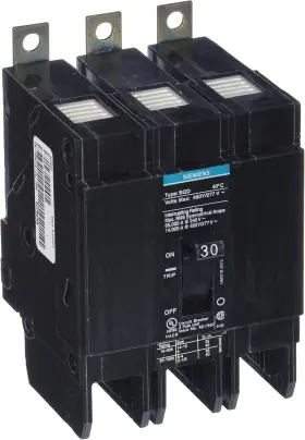 14kaic Siemens Bqd330 30-amp Three Pole 480y/277v Ac Bolt In Breaker