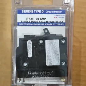 D-130 Siemens D 130 30 Amp Single Pole Circuit Breaker 120/240vac Replacement For Qo