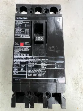 Hed43b100 Siemens 100 Amp Circuit Breaker 480 Vac 3 Pole