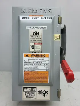 Frs-r-5 Siemens Hf361j Type Vb Ii Fusible Heavy Duty Safety Switch 30a 600v With #2
