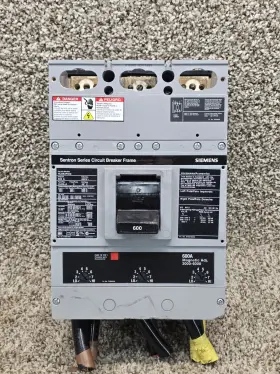 Hld63f600 Siemens 600 Amp 3 Phase Molded Case Circuit Breaker - Tested