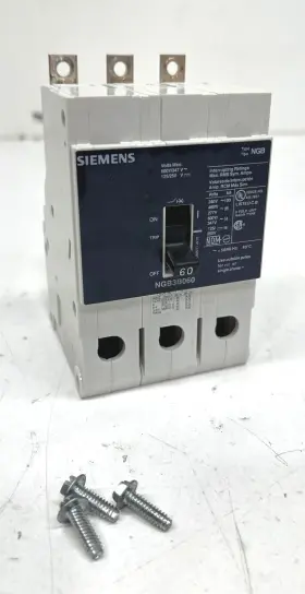 Siemens Ngb3b060 60 Amp 3 Pole Molded Case Circuit Breaker Bolt On Read
