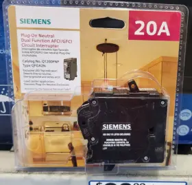 Q120afcp Siemens Qfg 20-amp 1 -pole Dual Function Afci/gfci Plug-on Neutral Circuit Break