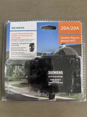Siemens Q2020afcnp Plug-on Neutral Afci Circuit Breaker 20a 120/240v Led