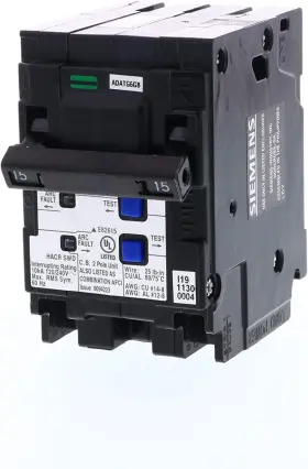Q215afcn Siemens 15 Amp 2-pole Combination Type Afci Plug-on Neutral Circuit Breaker