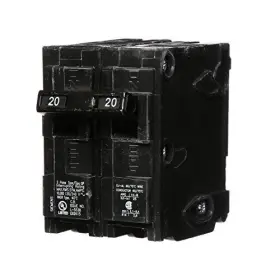 Q220 Siemens -hi 20-amp Double Pole Type Qp Circuit Breaker Black