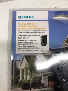 Qa115afcnp Siemens 2pk 15amp 1pole Combination Afci Plug On Neutral Circuit Breaker #2