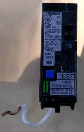 Qa115afcwg Siemens 15 Amp Combination Arc Fault Circuit Interrupter