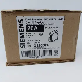 Q120dfn Siemens Qfga2n New Dual Function Afci/gfci Curcuit Breakers Box Of 10