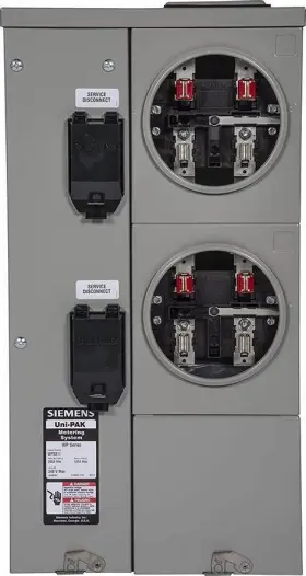 Wp2211 Siemens 2-gang Meter Socket 200a 4 Jaw 125a 2 Position Ring Type 120/240v