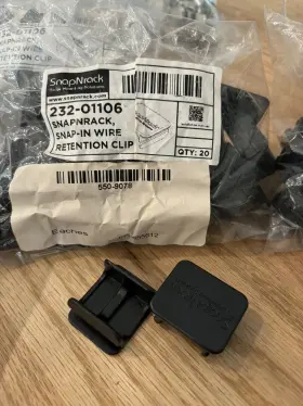 232-01106 Snapnrack Snap-in Wire Retention Clip Box Of 50