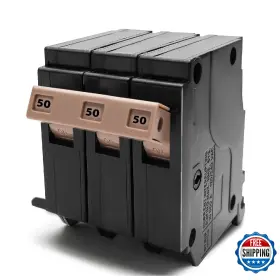 B0csp8cqjt Soygn C350 3-pole 50-amp Circuit Breaker Type C Plug-on Molded Case Thermal Magnetic 1