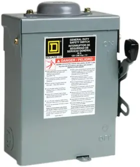 D221nrbcp Square D 047569521614 General Duty Safety Switch 240vac 30a Fusible New