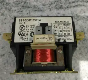 8910dp12v14 Square D Ser B Contactor 20a 1hp 115vac 2hp 230vac/use 35c2up #3
