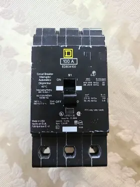Egb34100 Square D 100a Bolt-on 277v Circuit Breaker 3p Nt