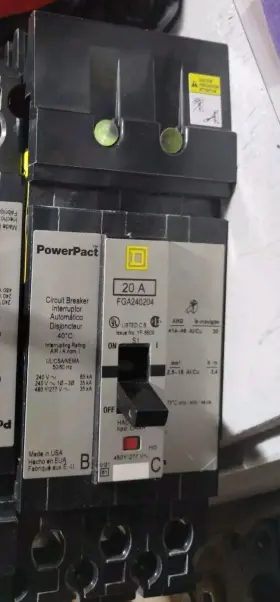 Fga240201 Square D Fga-24020 2 Pole 20 Amp I-line