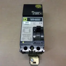 Fh26020ac Square D Fh 2 Pole 20 Amp 600v Gray Label Circuit Breaker