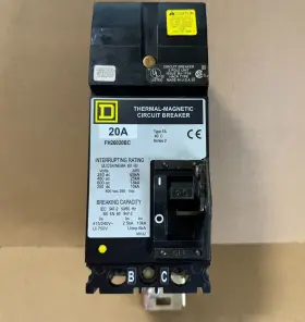 Fh26020bc Square D Fh 2 Pole 20 Amp 600v Gray Label Circuit Breaker