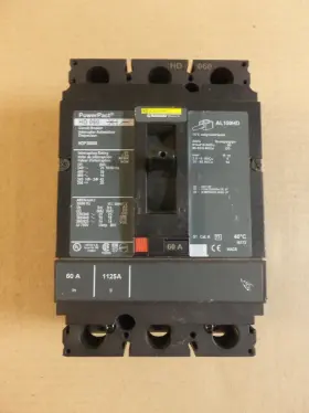 Hdp36060 Square D New Hdp 3 Pole 60 Amp 600v Powerpact Circuit Breaker Nto