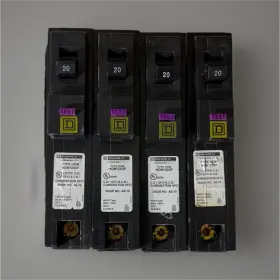 Hom120df Square D 20a 120v Afci/gfci Circuit Breakers Test Button Lot Of 4