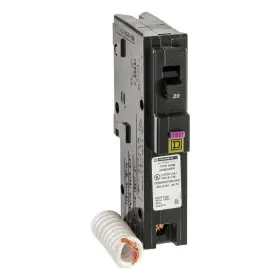 Hom120dfc9 Square D Circuit Breaker Single Pole 20 Amp Afci/gfci Homeline Standard Plug-on