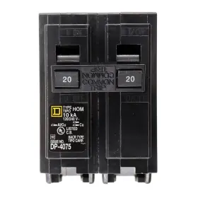 Hom220 Square D Homeline Circuit Breaker Hom-type 2-pole 120/240vac 20-amp
