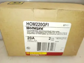 Hom220gfi Square D New 20 Amp Homeline Ground Fault Circuit Breaker 2p 120/240v #2