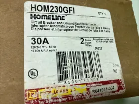 Hom230gfi Square D Homeline Circuit Breaker 30 Amp 2-pole Gfci New In Box #2