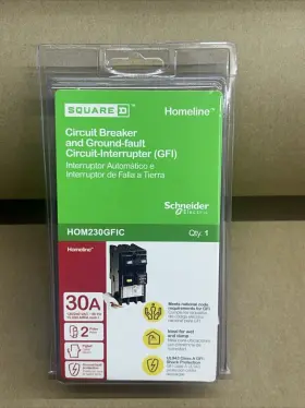 Hom230gfic Square D Circuit Breaker 30 Amp 240 Vac 2-pole Gfic New In Package