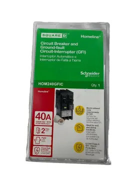 Hom240gfic Square D Homeline Curcuit Breaker 40 Amp 2-pole New In Packaging