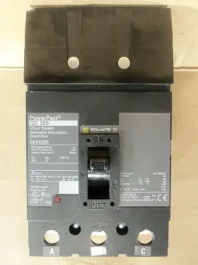 Qda32200 Square D Qda 3 Pole 200 Amp 240v Gray Label Circuit Breaker