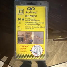 Qo120afic Square D 20a 120v Arc Fault Circuit Breaker Afci Visi-trip Indicator