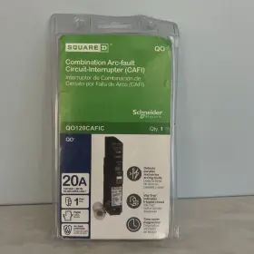 Qo120cafc Square D 20a 120vac Combination Arc-fault Circuit-interrupter