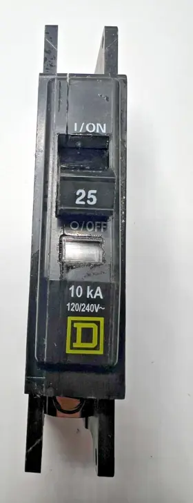 Qo125 Square D Miniature Circuit Breaker 25a Single Pole 120/240vac