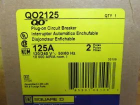 Qo2125 Square D Nib. Circuit Breaker 2p 125a Cat# ... Vi-68 #2