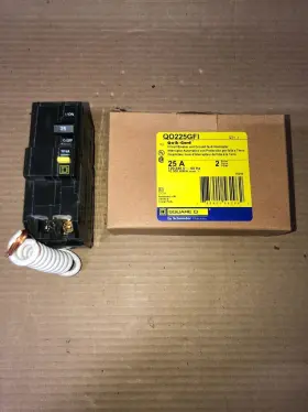 Qo225gfi Square D New Qo 2 Pole 25 Amp 120v Gfi Ground Fault Circuit Breaker Nob