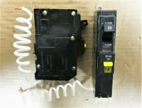 Qob120gfi Square D Qob 1 Pole 20 Amp 120v Gfi Ground Fault Circuit Breaker